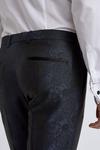 Burton Navy and Black Skinny Fit Suit Trousers thumbnail 3