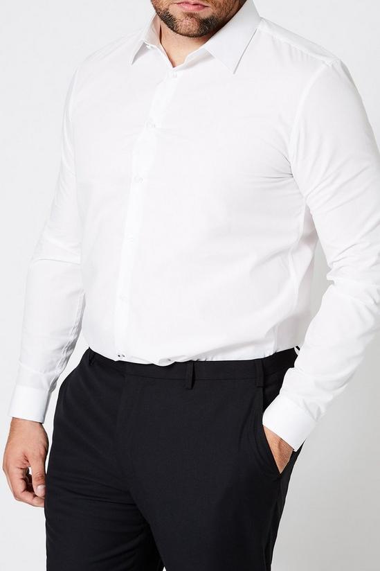 Burton Plus and Tall White Skinny Fit Essential Shirt 1