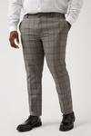 Burton Plus And Tall Grey Skinny Check Trousers thumbnail 2