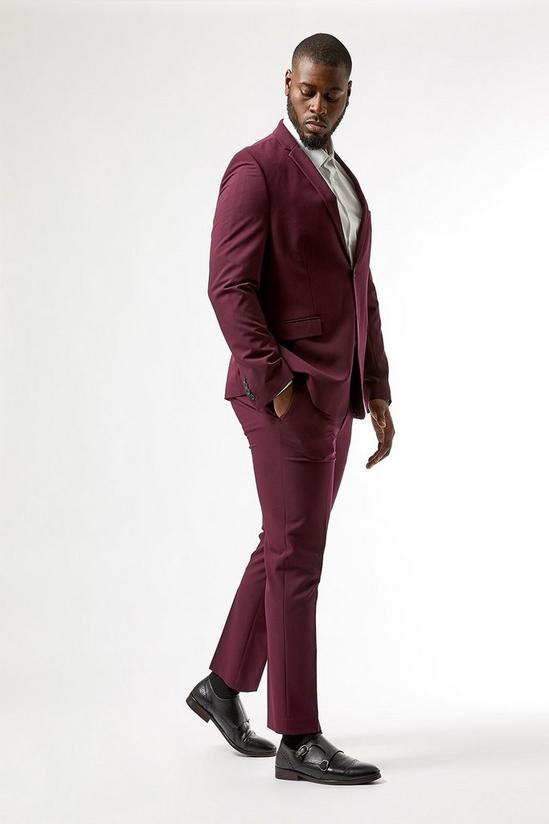 Burton Raspberry bi stretch skinny fit suit jacket 2