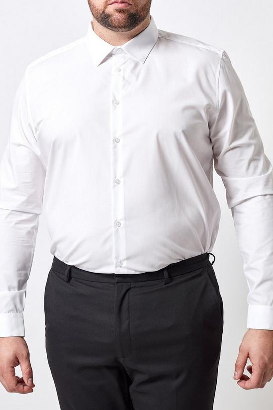 Burton Plus and Tall White Slim Fit Essential Shirt 1