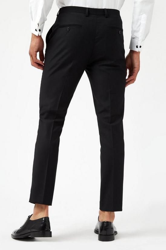 Burton Skinny Fit Black Stretch Tuxedo Trousers 3