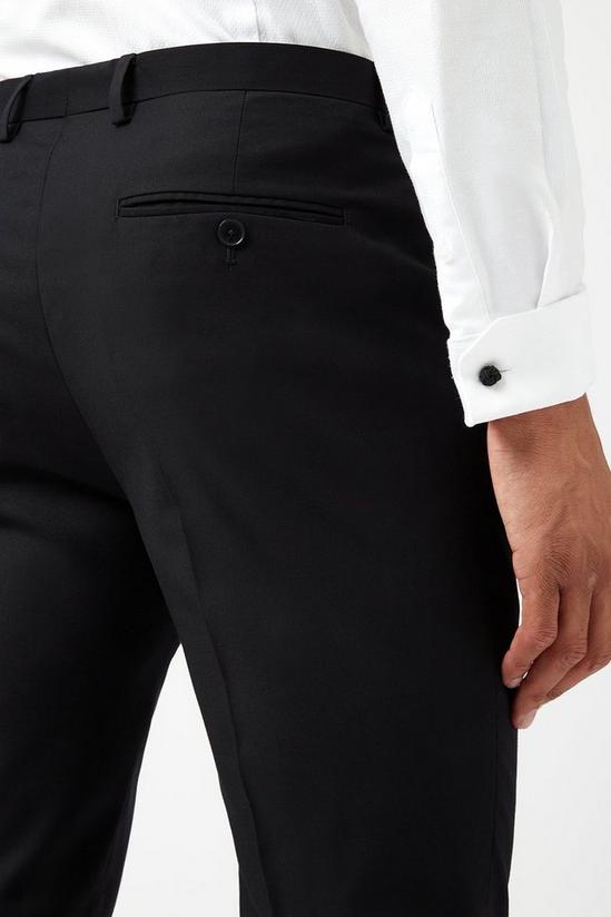 Burton Skinny Fit Black Stretch Tuxedo Trousers 4