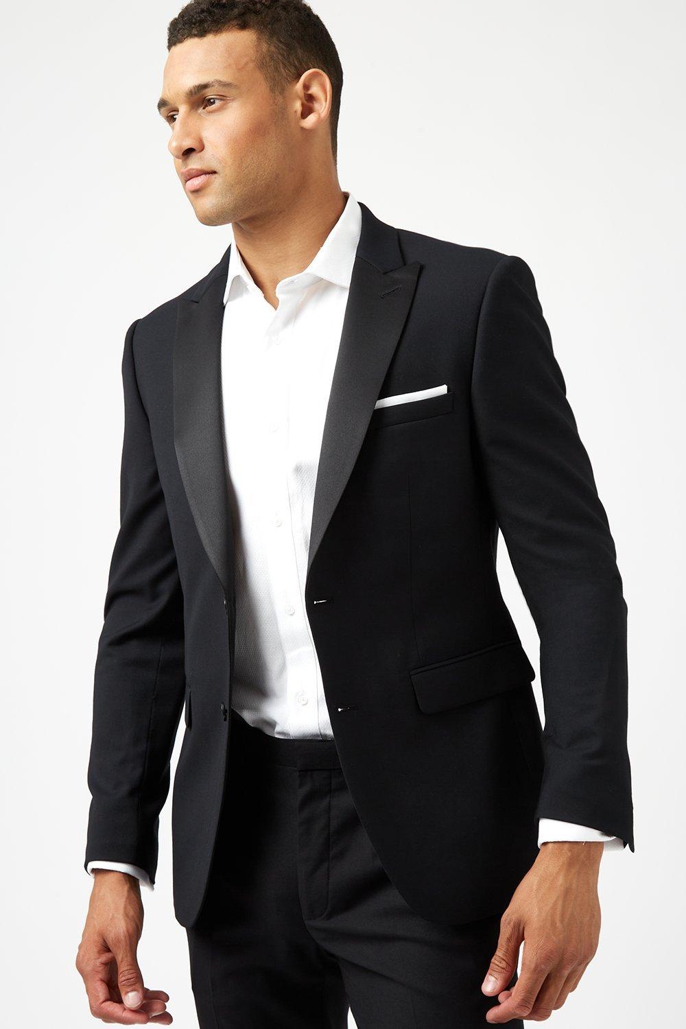 Suits Slim Fit Black Tuxedo Jacket Burton