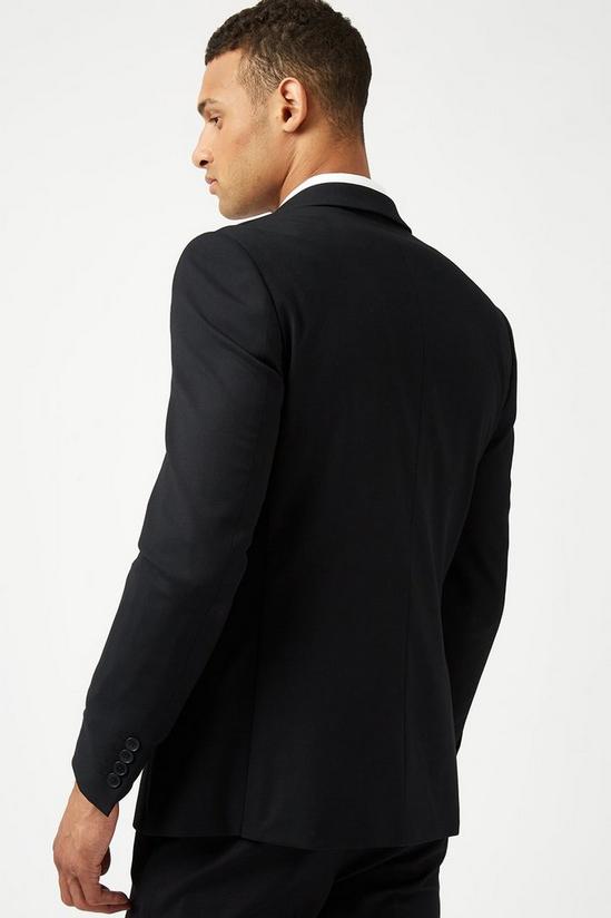 Burton Slim Fit Black Tuxedo Jacket 3