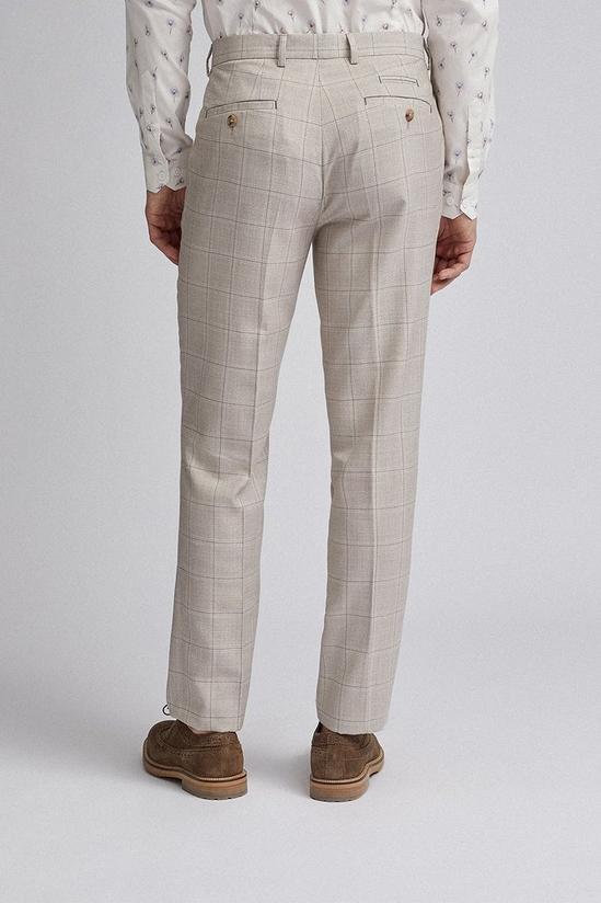 Burton 1904 Cole Slim Neutral Check Suit Trousers 4
