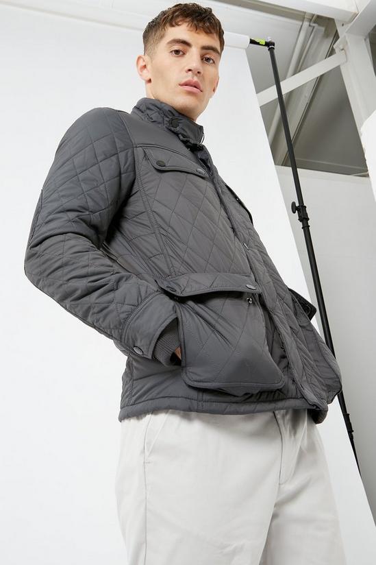 Burton Charcoal Quilted Jacket 1