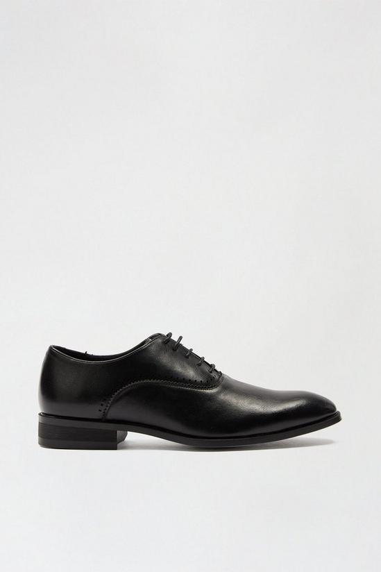 Burton Black Leather Look Oxford Shoes 1
