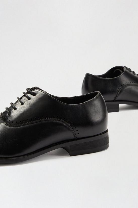 Burton Black Leather Look Oxford Shoes 4