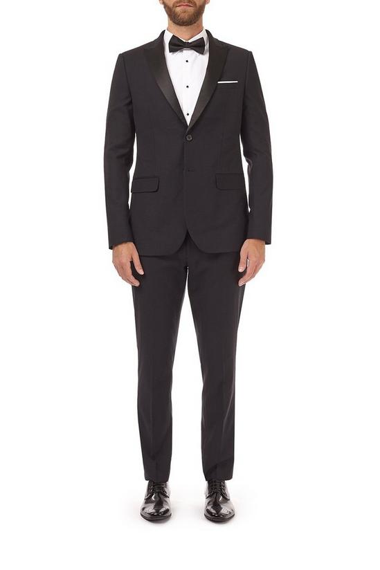 Burton Black stretch tuxedo skinny fit suit jacket 1