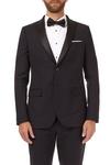 Burton Black stretch tuxedo skinny fit suit jacket thumbnail 2
