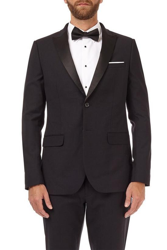 Burton Black stretch tuxedo skinny fit suit jacket 2