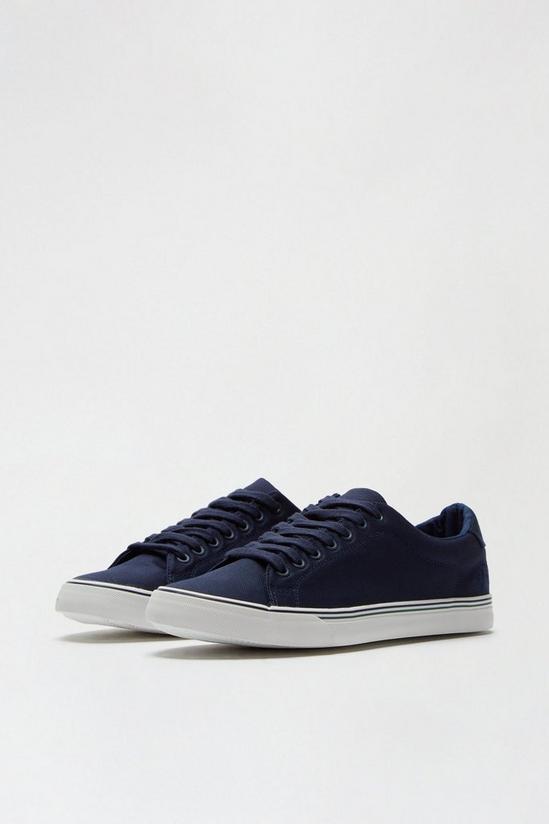 Burton Navy Canvas Lace-up Trainers 2