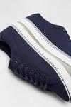 Burton Navy Canvas Lace-up Trainers thumbnail 3