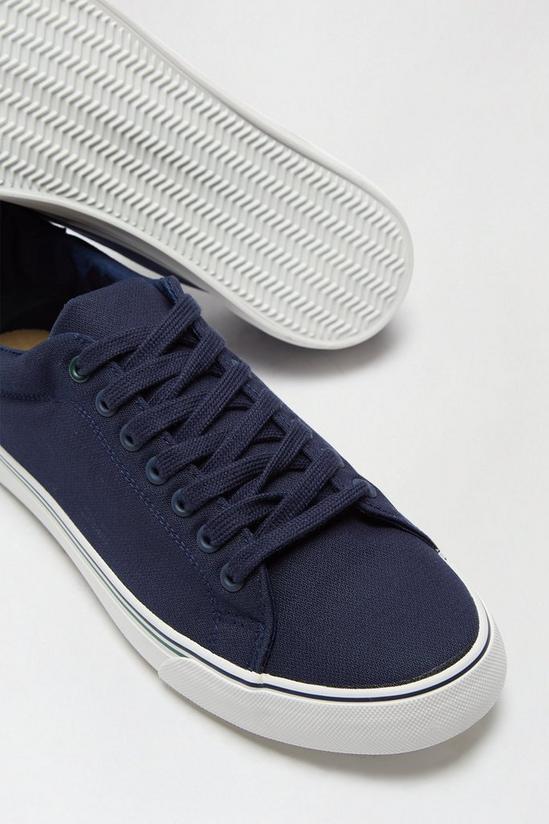Burton Navy Canvas Lace-up Trainers 4
