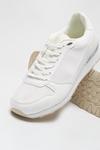 Burton White Leather Look And Mesh Trainers thumbnail 4