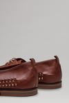 Burton Brown PU Leather Look Lace-up Woven Loafers thumbnail 3