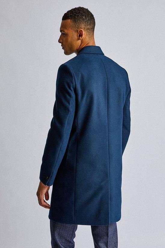 Burton Rich Blue Faux Wool Overcoat 4
