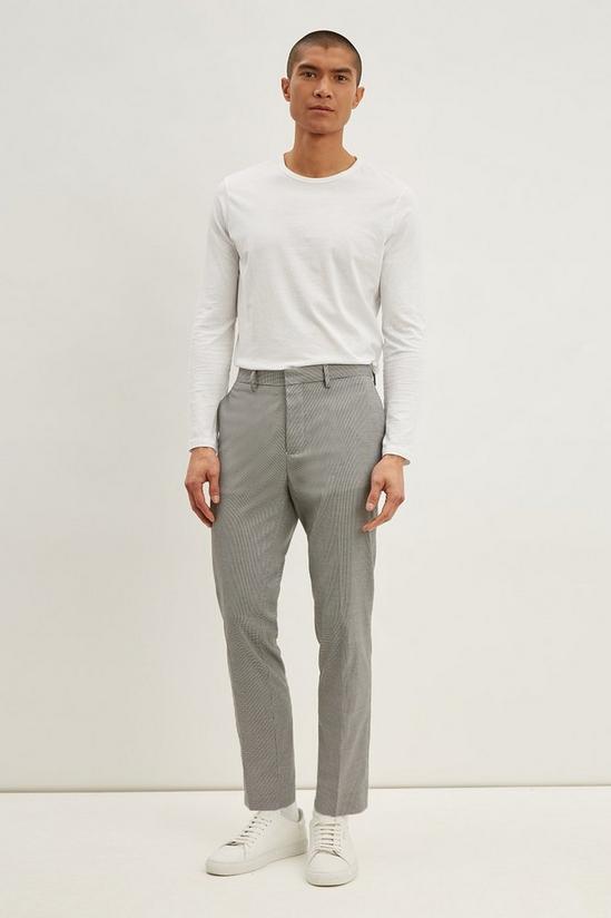 Burton Skinny Black and White Dogtooth Trousers 2