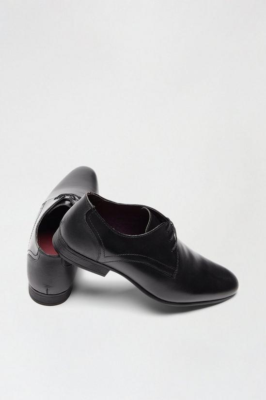 Burton Black Leather Lace-Up Tramline Derby Shoes 4