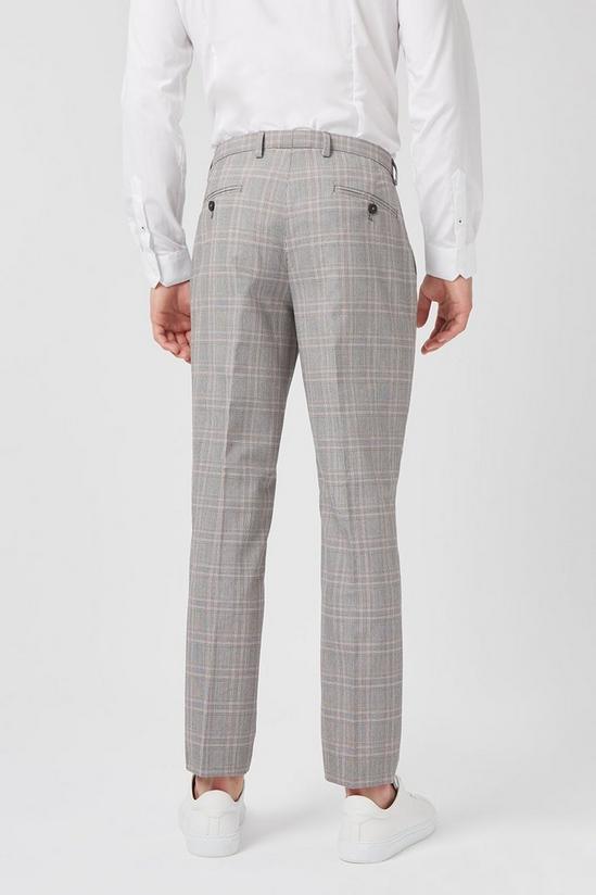 Burton grey and red pow check skinny trouser 3