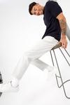 Burton Cream Tapered Fit Linen Blend Trousers thumbnail 4