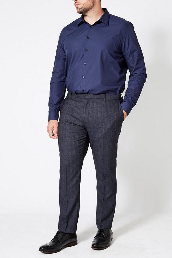 Burton Plus and Tall Navy Slim Fit Essential Shirt 1