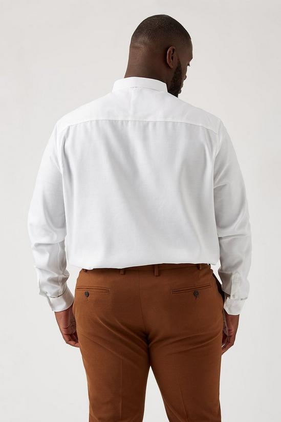 Burton Plus and Tall White Slim Fit Non Iron Shirt 3