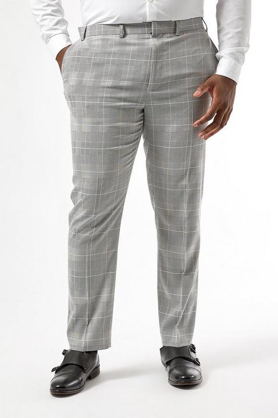 Burton Grey green slim fit check suit trouser 2