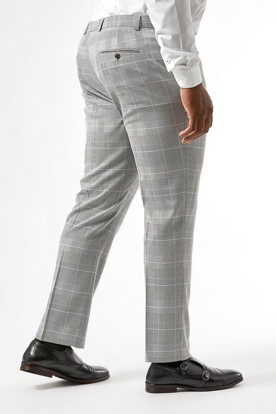 Burton Grey green slim fit check suit trouser 4