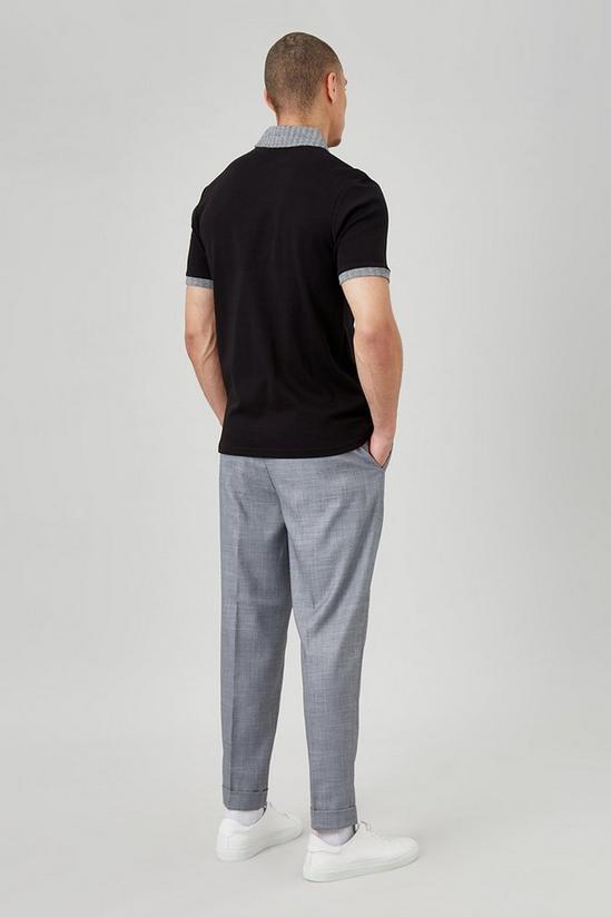 Burton Tapered Chambray Texture Trousers 3