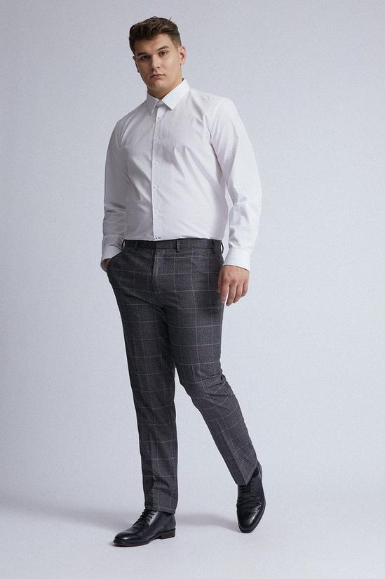 Burton Plus and Tall Slim Grey Pow Chceck Suit Trouser 2