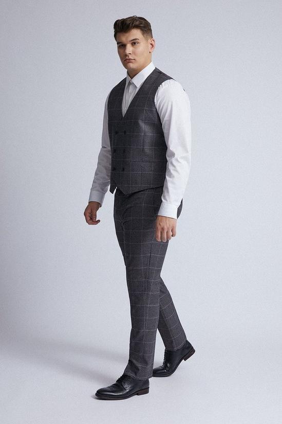 Burton Plus and Tall Slim Grey Pow Chceck Suit Trouser 3