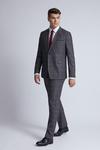 Burton Plus and Tall Slim Grey Pow Check Suit Blazer thumbnail 1