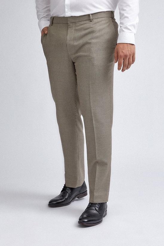 Burton Plus And Tall Skinny Neutral Puppytooth Trouser 1