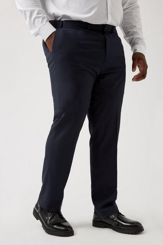 Burton Plus And Tall Navy Slim Fit Stretch Trousers 2