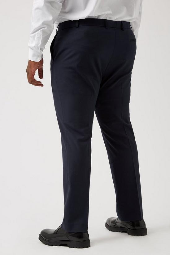 Burton Plus And Tall Navy Slim Fit Stretch Trousers 3