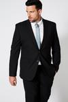 Burton Plus and Tall Tailored Black Stretch Suit Blazer thumbnail 3