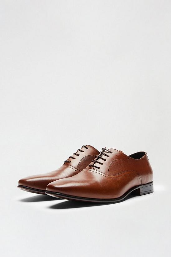 Burton Tan Leather Oxford Shoes 2