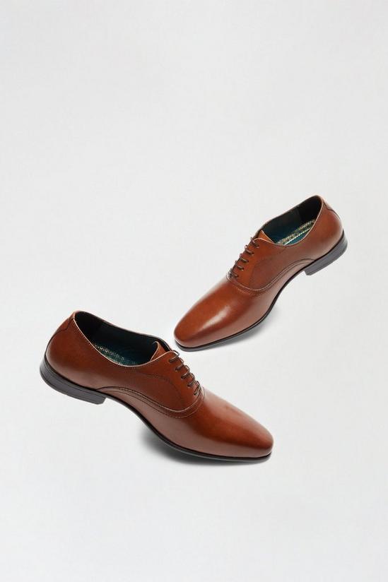 Burton Tan Leather Oxford Shoes 4