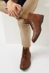 Burton Tan Leather Look Worker Boots thumbnail 1