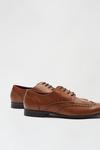 Burton Tan Leather Look Brogue Shoes thumbnail 4