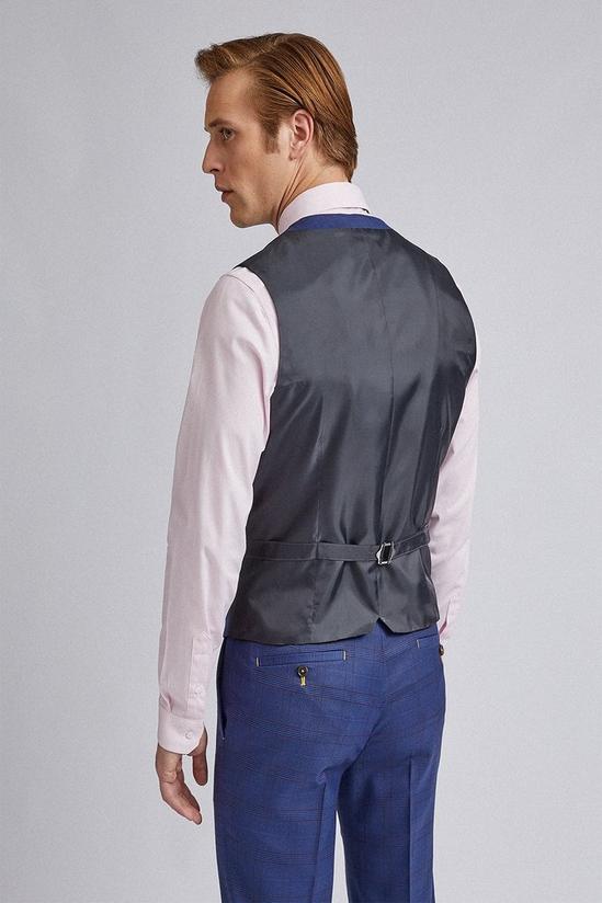 Burton 1904 Cobalt Blue Check Suit Waistcoat* 4