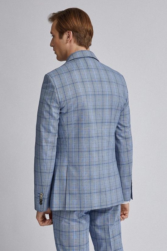 Burton 1904 Banks Blue Grid Check Suit Jacket 4