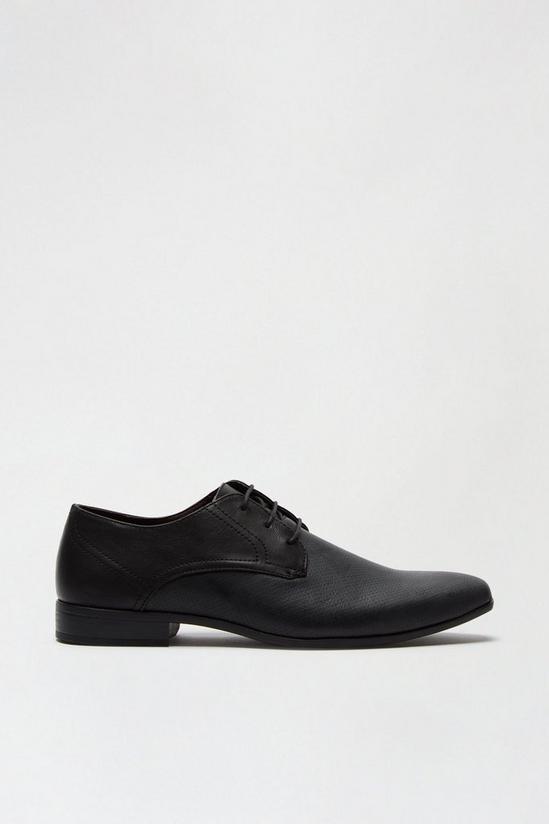 Burton Black Leather Look Formal Derby Shoes 1