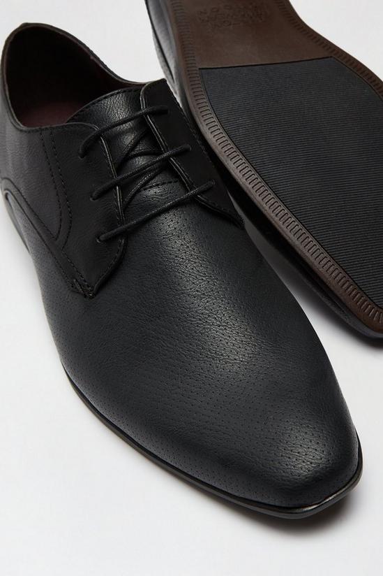 Burton Black Leather Look Formal Derby Shoes 4