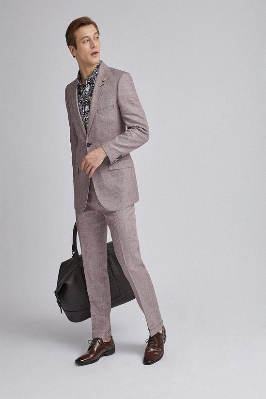 Burton 1904 Dark Pink Finnley Linen Suit Jacket 2