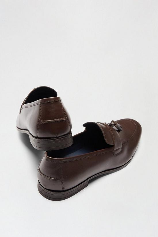 Burton Brown Leather Tassel Loafers 4