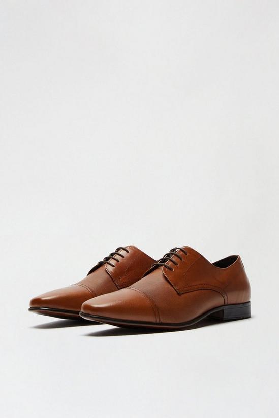 Burton Tan Leather Derby Shoes 2