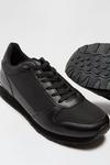 Burton Black Leather Look and Mesh Trainers thumbnail 4
